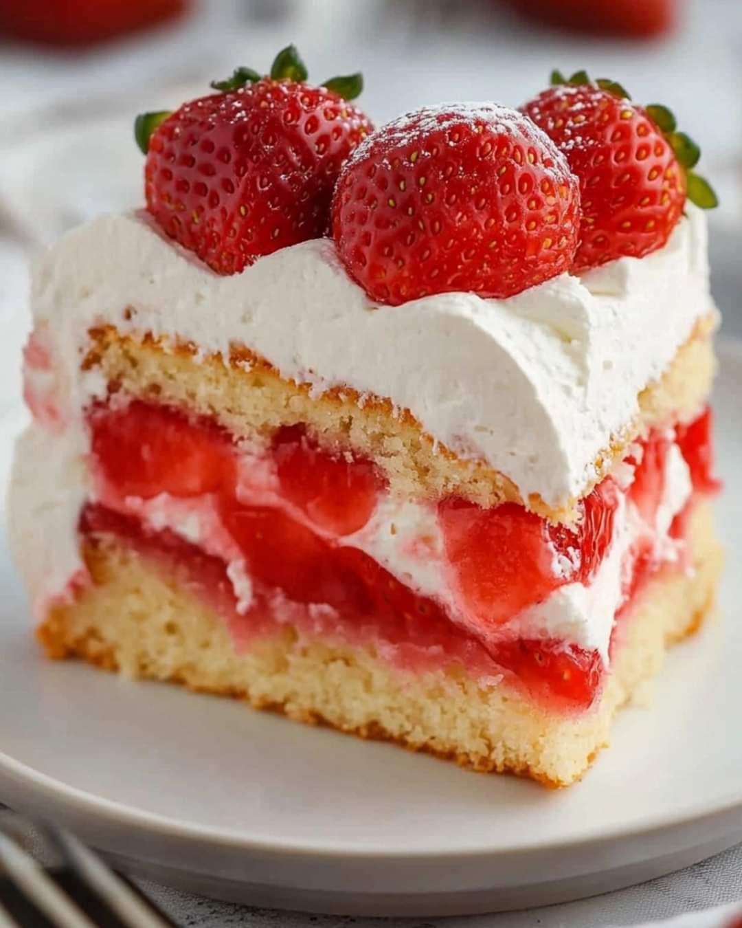 Strawberry Shortcake Sheet Cake